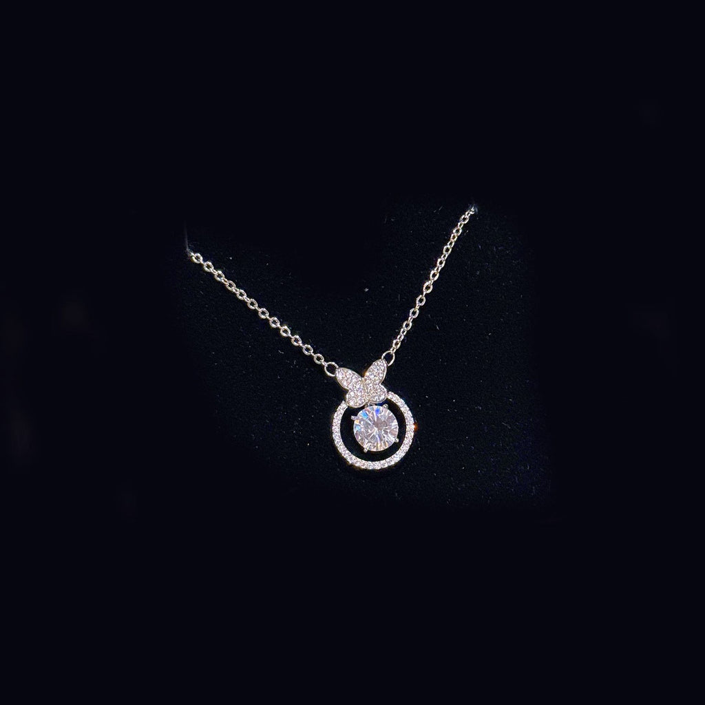 Floating Butterfly Luxury Collarbone Necklace Custom Birthday Gift Jewelry