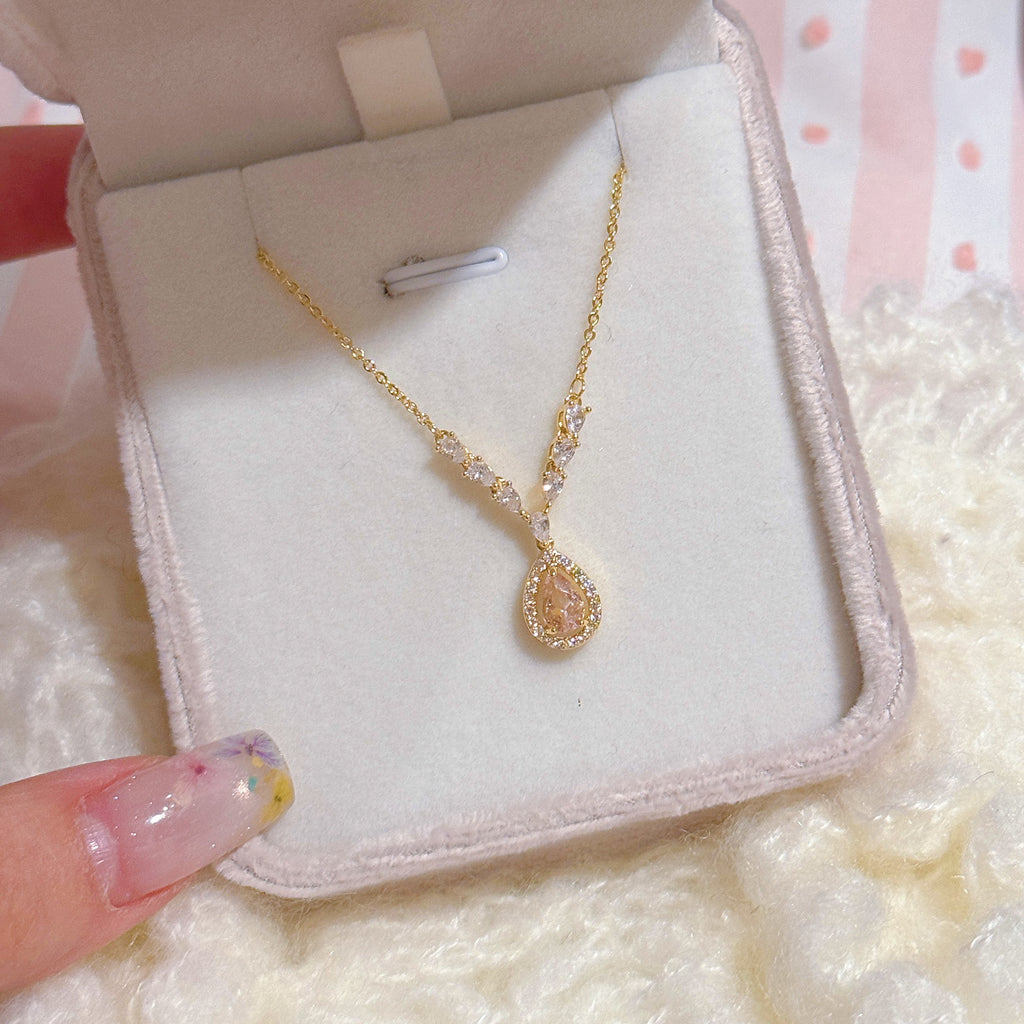 Minimalist Water Drop Clavicle Chain, Elegant Daily Neck Jewelry