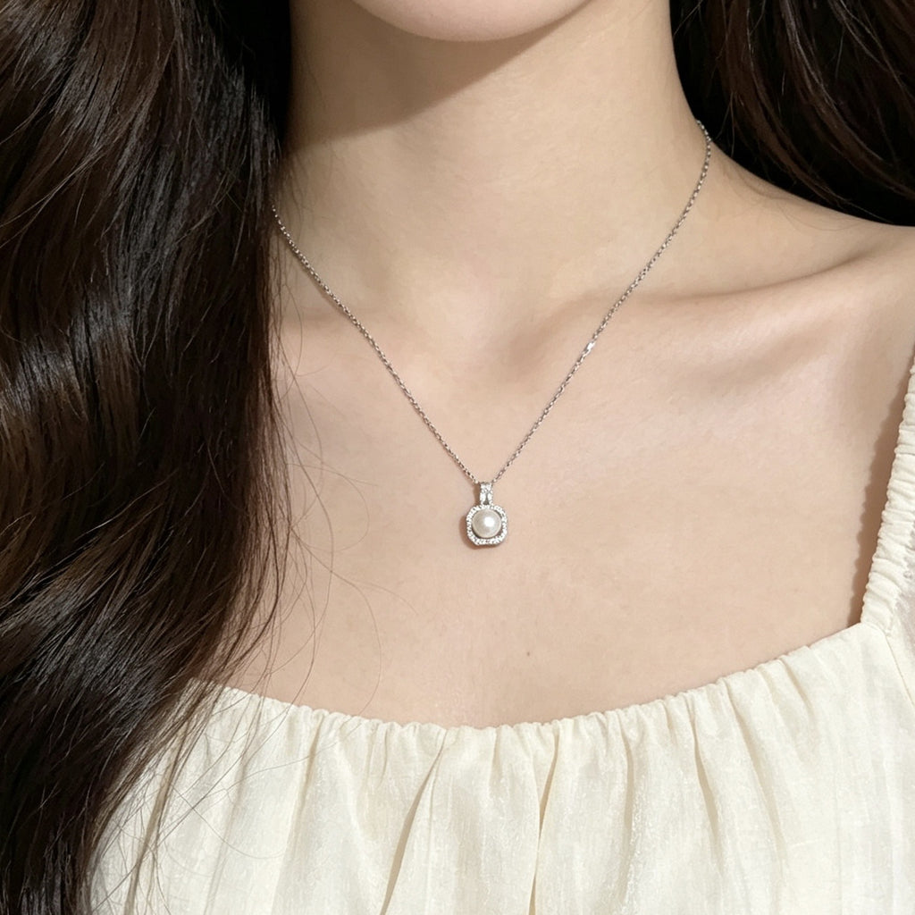 Minimalist Pearl Clavicle Necklace, Luxury Niche Elegant Jewelry, Sweet Delicate Versatile Pendant for Women