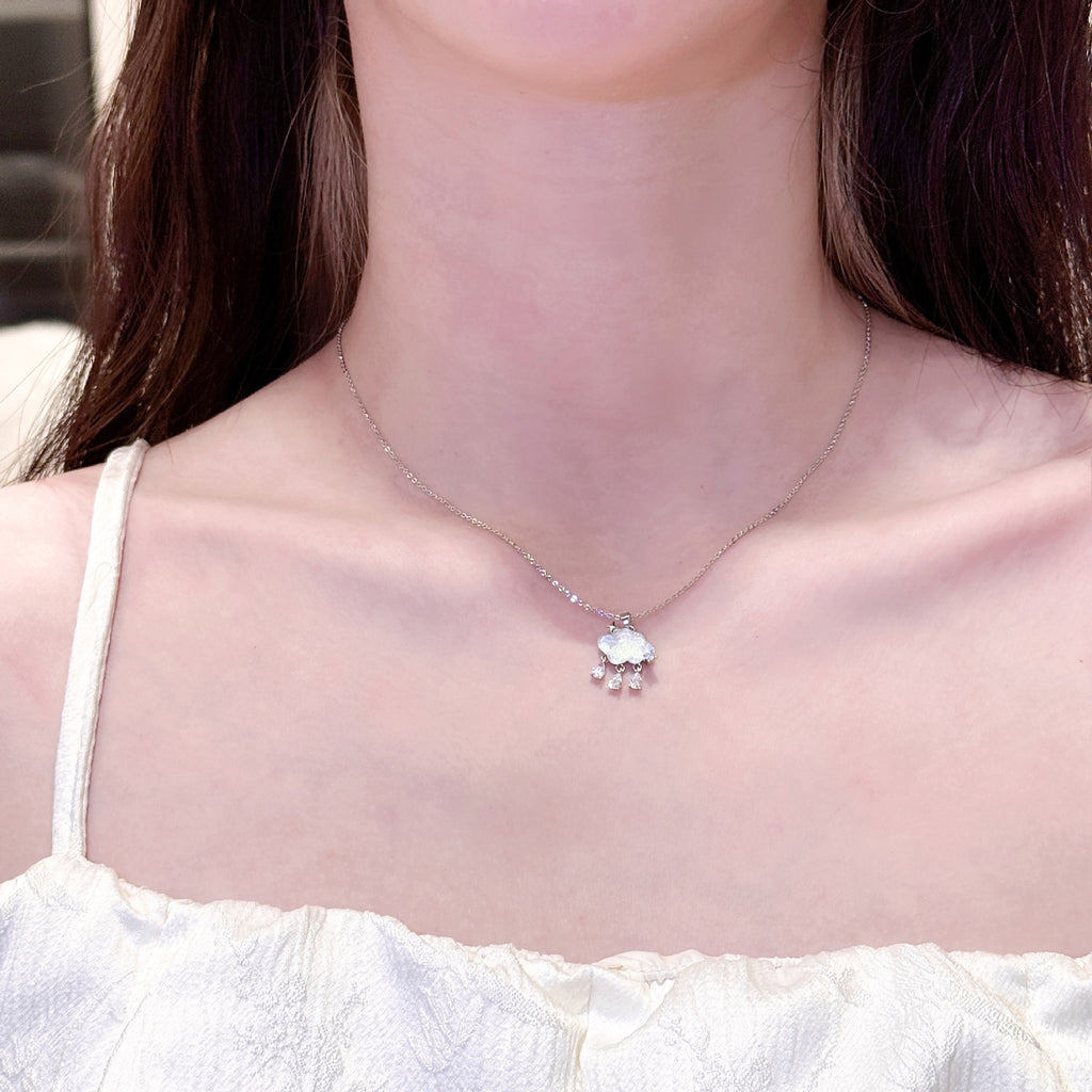 Cloud Nebula Pendant Necklace, Elegant Light Luxury Niche Style Women Daily Neck Jewelry