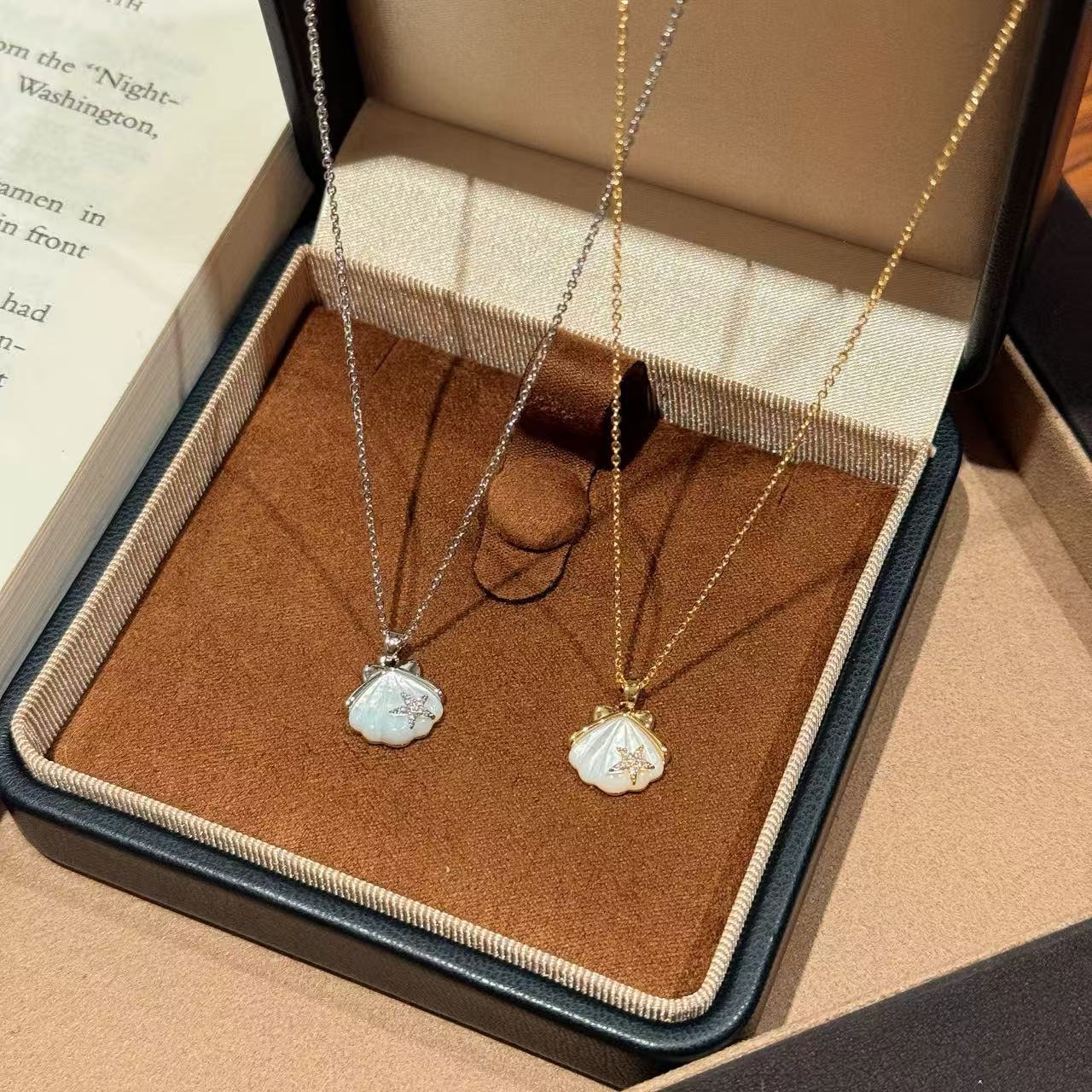 Cute Ocean Shell Clavicle Chain, Elegant Summer Luxury Daily Pendant