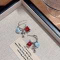 Heart Cross Stud Earrings, Luxury High-end S925 Silver Needle Earrings, Retro Design Exquisite Versatile Ear Jewelry