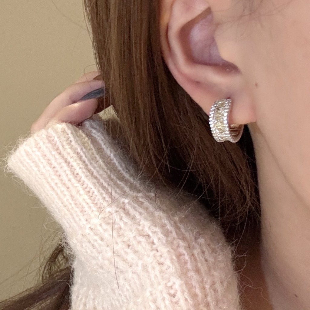 Luxury Wide Chunky Hoop Earrings Elegant Ladies Classic Circle Earrings
