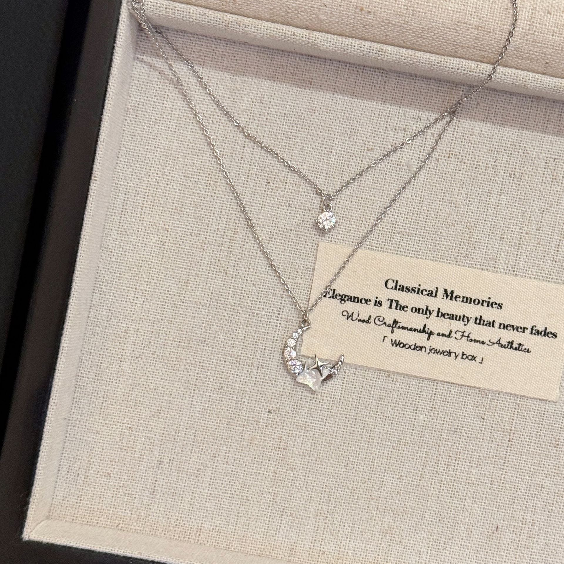 Butterfly Tassel Necklace, Star Moon Zircon Clavicle Chain, Elegant Minimalist Jewelry