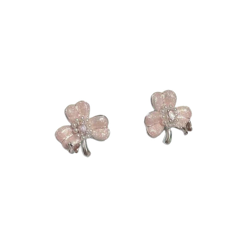 Butterfly Pearl Stud Earrings, S925 Sterling Silver Posts, Fresh Sweet Luxury Dainty All-match Earrings for Women