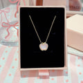 Pink Apple Pendant Necklace, Soft Elegant Light Luxury Women Daily Wear Jewelry