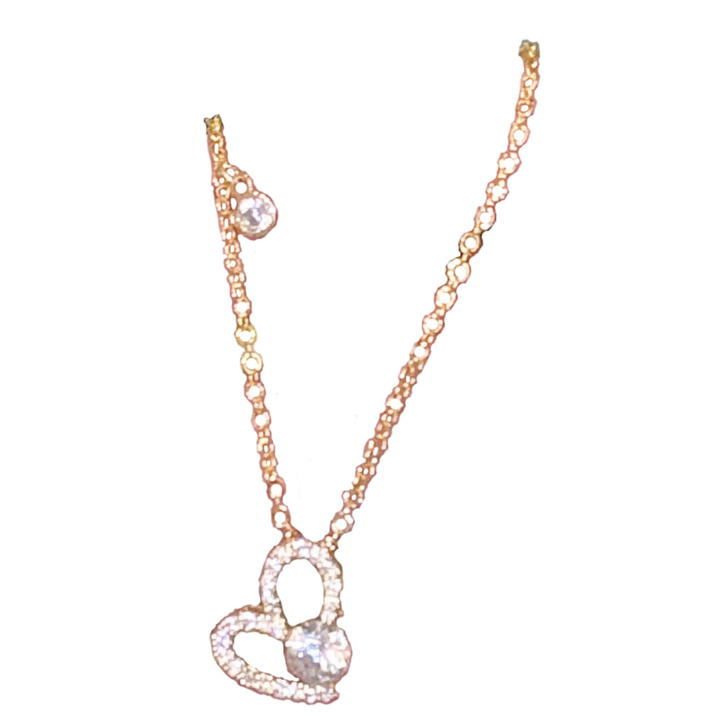 Heart Cubic Zirconia Necklace, Minimalist Dainty Luxury Clavicle Chain, Trendy European American All-match Women Jewelry
