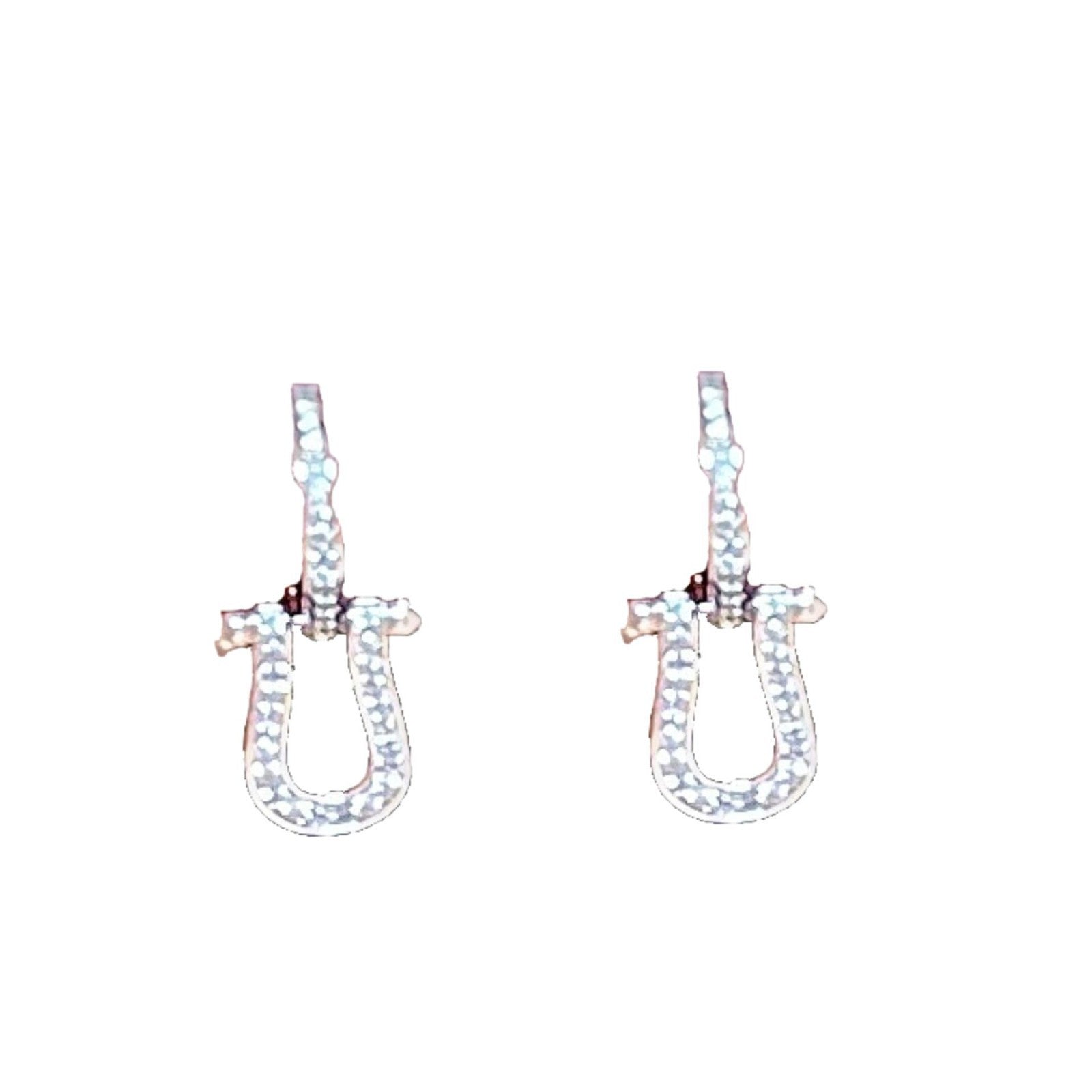Horseshoe Earrings for Women, Luxury Micro Paved Zircon Stud Earrings, Ins Niche Dainty Elegant Jewelry