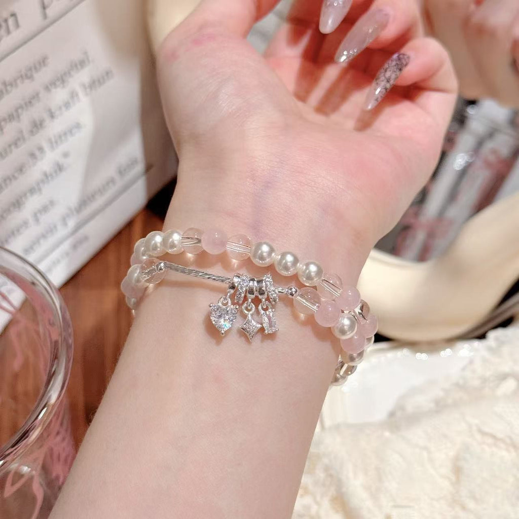 Elegant Crystal Bracelet, Luxury Stylish All-match Women Daily Wrist Jewelry