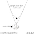 Luxury Hoop Pearl CZ Clavicle Necklace All-Season Ladies Pendant Chain