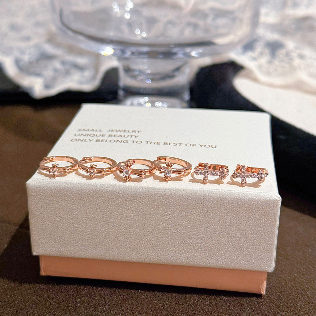 2026 New 3Pcs Cross Earring Set, Minimal Shiny Luxury Hoop Earrings, Elegant Dainty Women Jewelry Set
