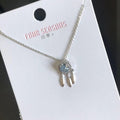 Emerald Ice Cut Sparkling Necklace, Ins Style Minimalist Elegant Clavicle Chain, European American Fashion All-match Luxury Jewelry