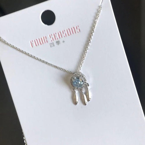 Emerald Ice Cut Sparkling Necklace, Ins Style Minimalist Elegant Clavicle Chain, European American Fashion All-match Luxury Jewelry