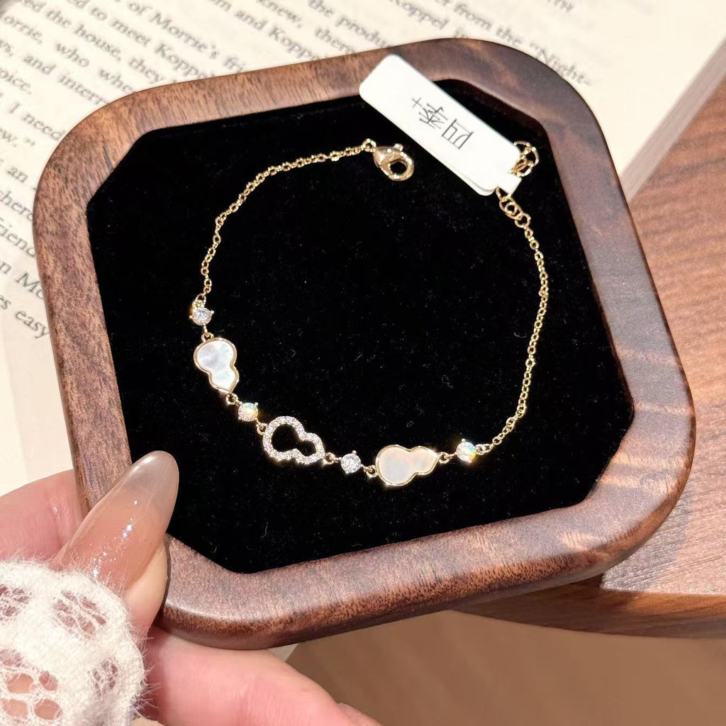 Gourd Shell Bracelet, Retro Chinese Style Niche Luxury Wrist Jewelry, Exquisite High-grade All-match Fashion Bracelets for Women