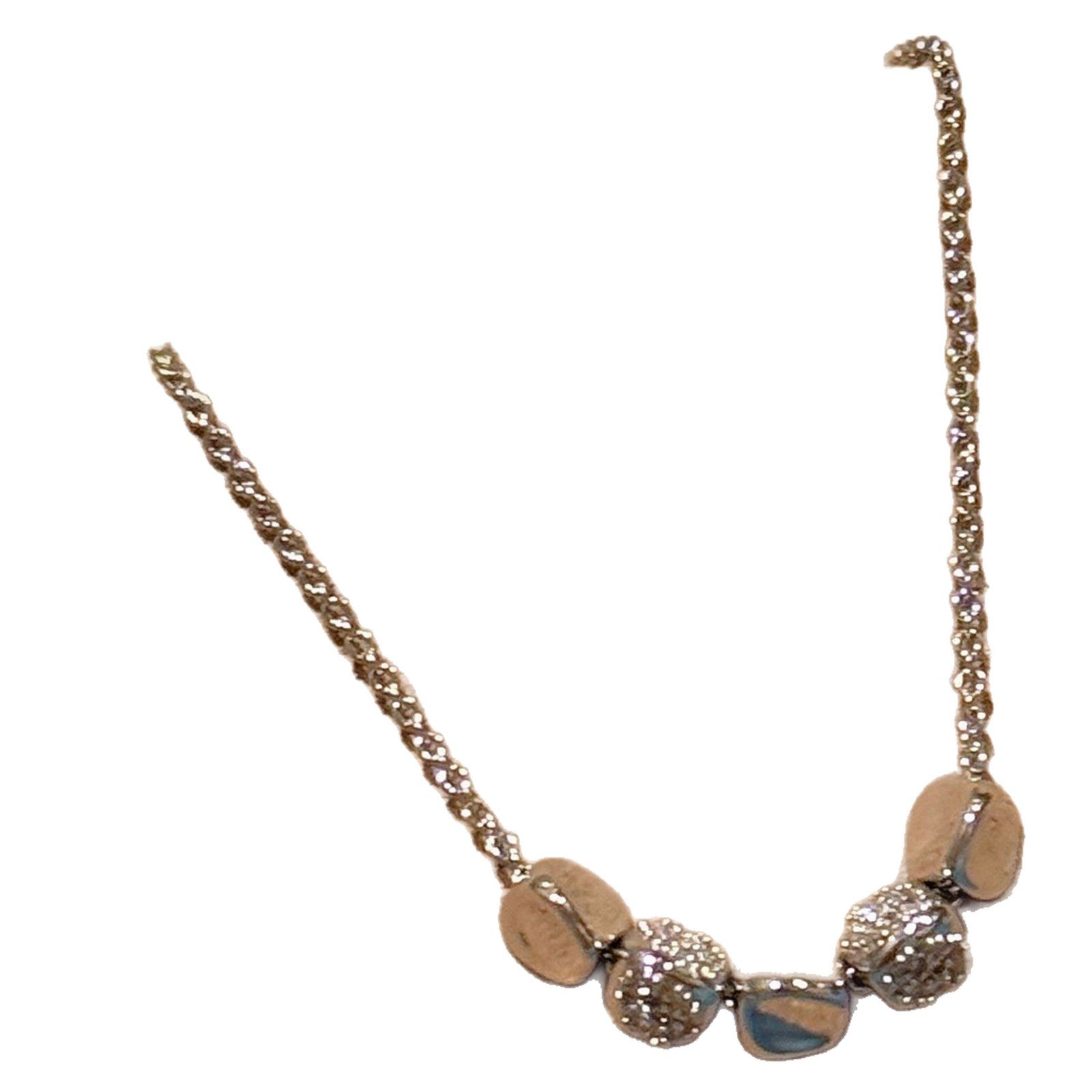 Luxury Shards Silver Cube Clavicle Necklace Elegant Daily Women Accessory