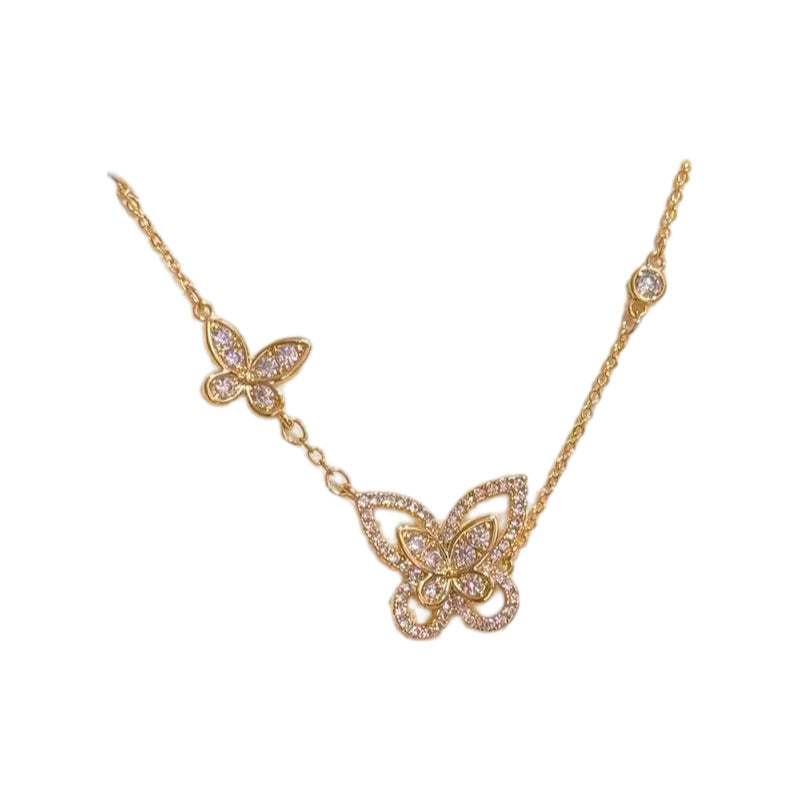 Vivid Butterfly Necklace, Light Luxury Niche Clavicle Chain, Fresh Sweet Exquisite Temperament Daily Women Necklace