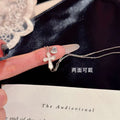 Double-Sided Wearable Heart Cross Shell Necklace, Luxury Elegant Women Daily Jewelry
