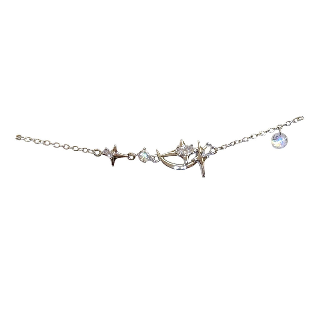 Star Moon Bracelet for Women, Niche High-grade Wrist Jewelry, Luxury Elegant Stylish Bangle, Trendy All-match Fashion Accessories