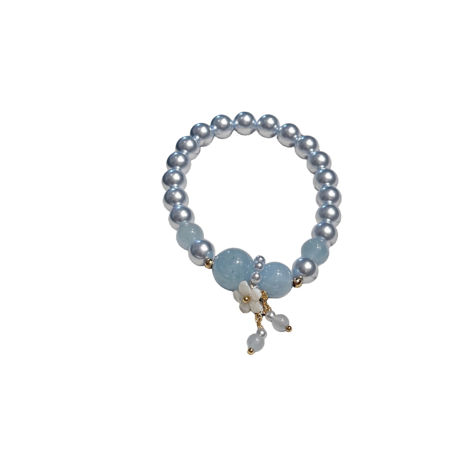 Pearl Flower Bracelet, Natural Shell Bead Luxury Elegant Hand Jewelry, Sweet Exquisite New Spring Bracelet