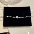 Geometric Round Link Bracelet, Minimalist Niche Luxury Bangle, Dainty All-match Daily Fashion Jewelry