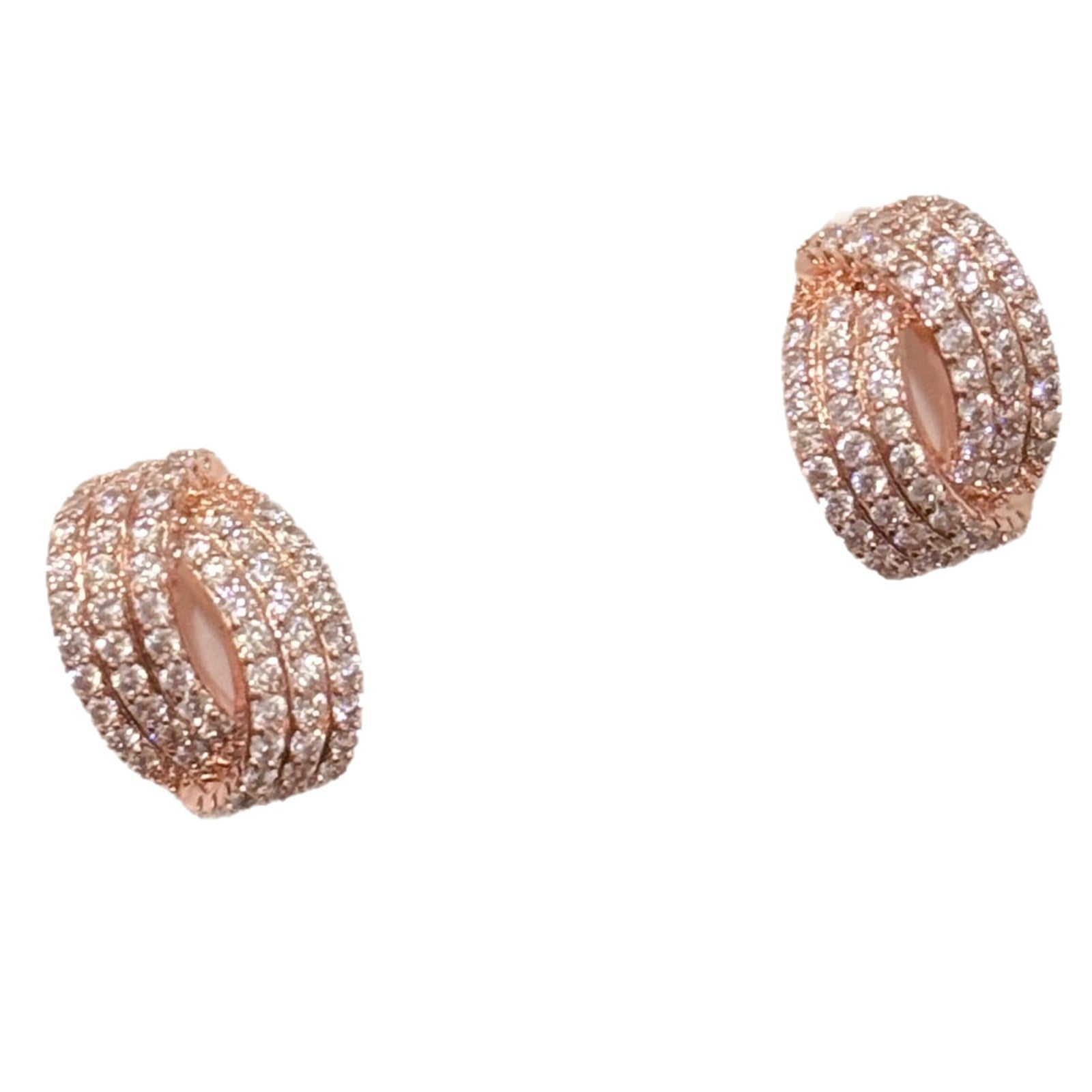 Cross-border European American Shiny Full Diamond Cross Earrings, Luxury Full Paved Zircon Studs