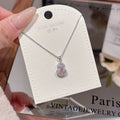 Oriental Gourd Pendant Necklace, Elegant Luxury All-match Daily Neck Chain