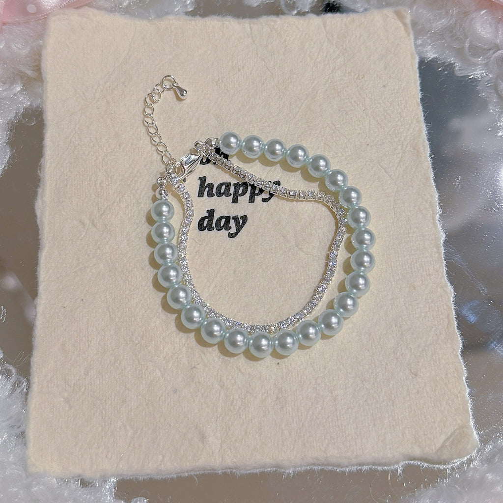 Women Classic Pearl Beaded Bracelets Chic Bow Design Niche High-end Fresh Sweet Delicate Versatile Daily Wrist Jewelry