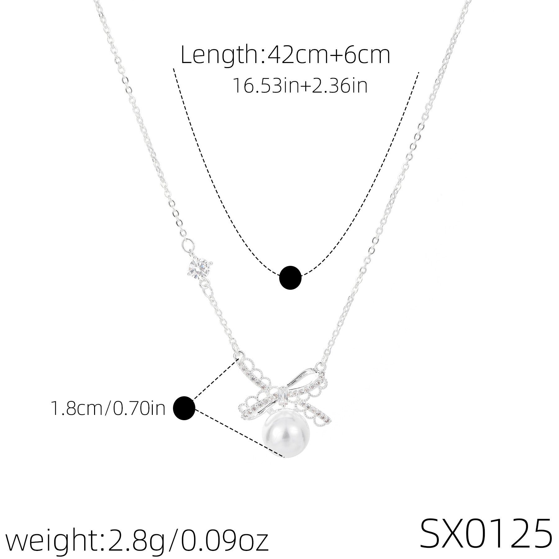 Lace Bow Pearl Clavicle Necklace, Noble Luxury Elegant Daily Fashion Jewelry