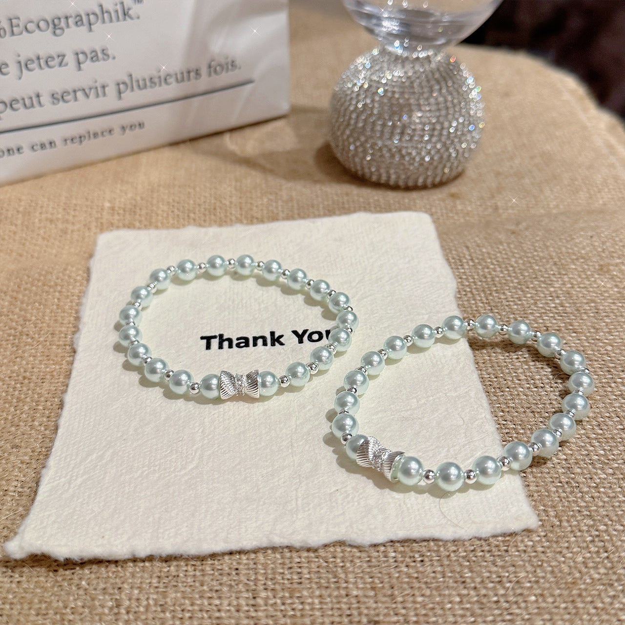 Cold Tone Bow Pearl Bracelet, Luxury Niche Elegant Hand Chain, Exquisite Birthday Gift Versatile Women Jewelry