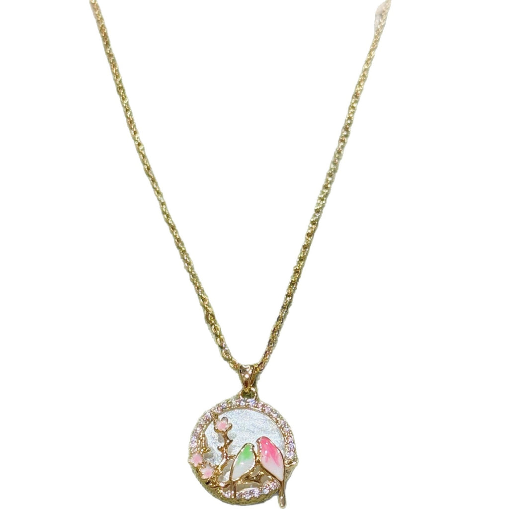 Vintage Gourd Peace Lock Necklace, Chinese Style Ginkgo Leaf Necklace, Zodiac Year Elegant Exquisite National Trend Jewelry for Women