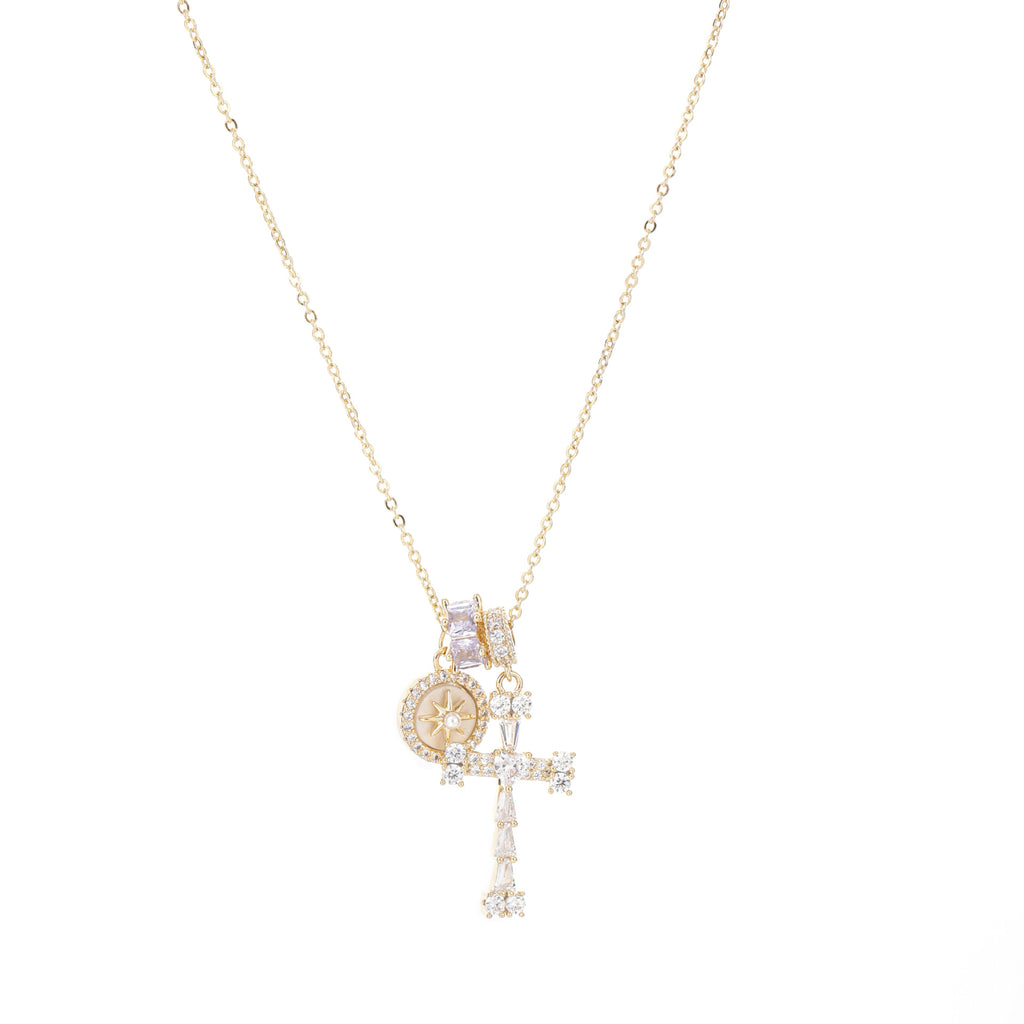 Minimalist Cross Clavicle Necklace, Elegant Sweet Daily Wear Luxury Neck Jewelry