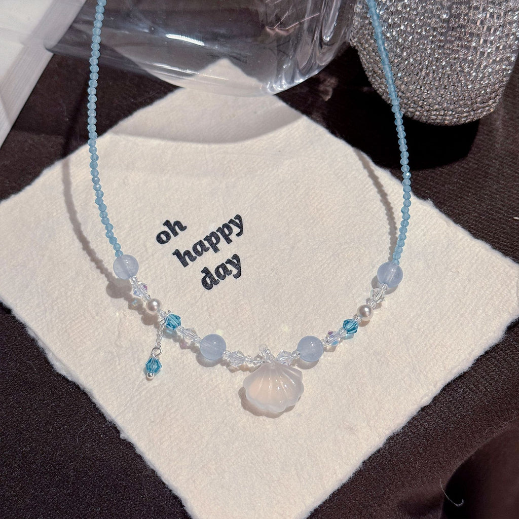 Elegant Crystal Necklace Sweet Cute Luxury Versatile Women Daily Neck Chain
