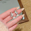 Sweet Natural Shell Pearl Butterfly Luxury Stud Earrings Korean Trend Women Ear Accessory