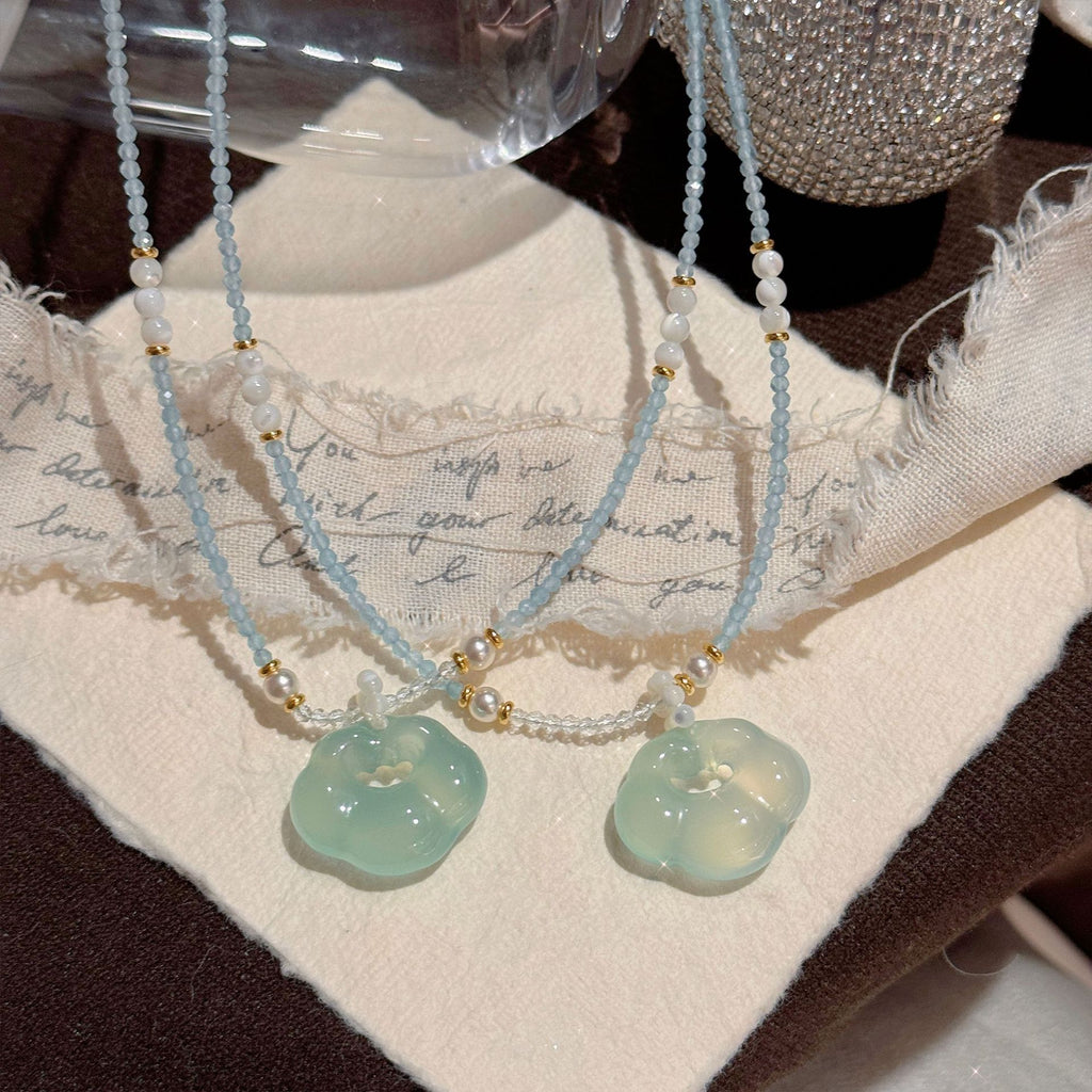Elegant Crystal Necklace Sweet Cute Luxury Versatile Women Daily Neck Chain