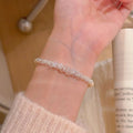 Pearl Bracelet Spliced Design Luxury Elegant Bracelets, All-match Delicate Hand Jewelry Gift for Best Friend