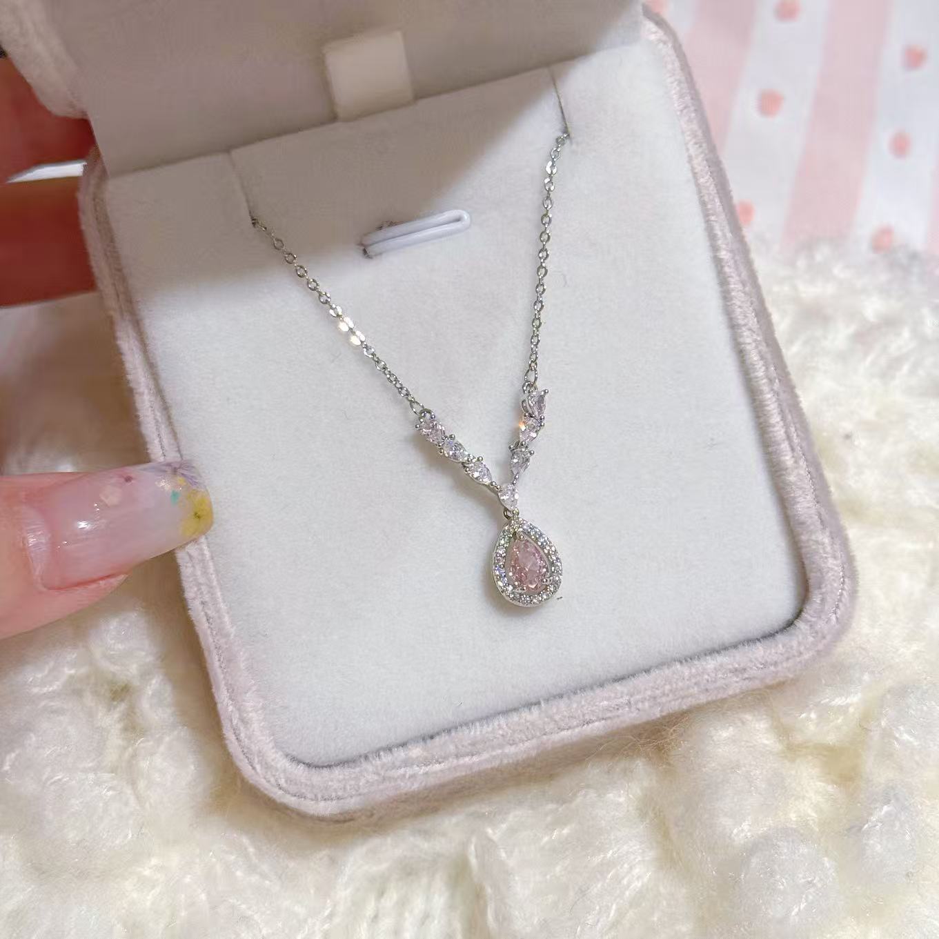 Minimalist Water Drop Clavicle Chain, Elegant Daily Neck Jewelry