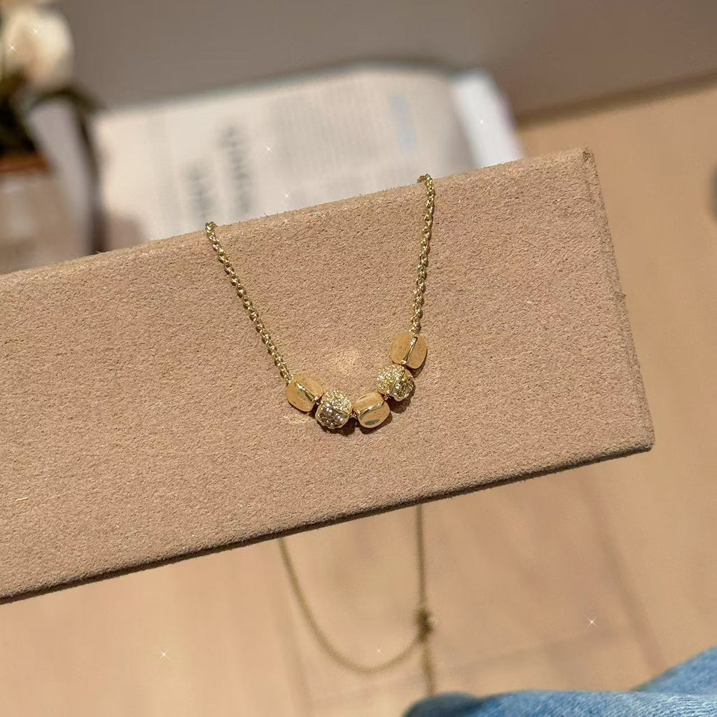 Luxury Shards Silver Cube Clavicle Necklace Elegant Daily Women Accessory