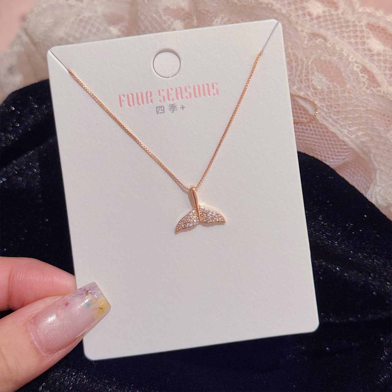 Sweet Mermaid Tail Pendant Necklace
