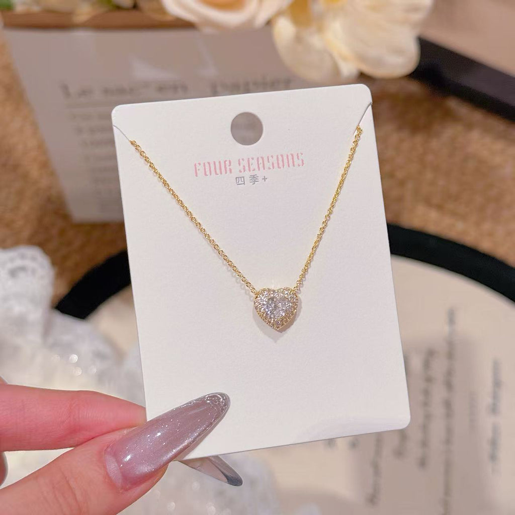 Gold Dainty Necklace Minimalist Luxury Clavicle Chain Elegant Fashion All-match Commute Jewelry Gifts for Girlfriend
