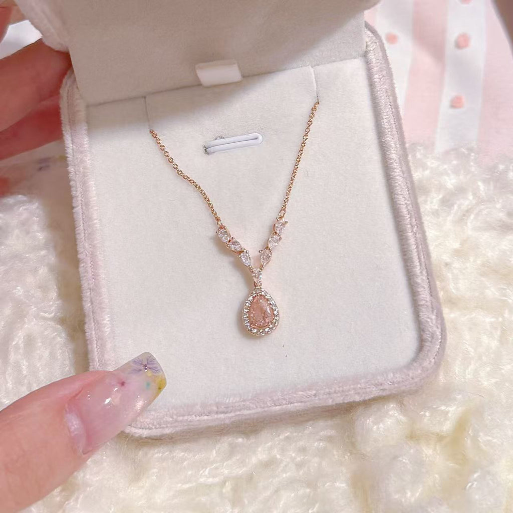 Minimalist Water Drop Clavicle Chain, Elegant Daily Neck Jewelry