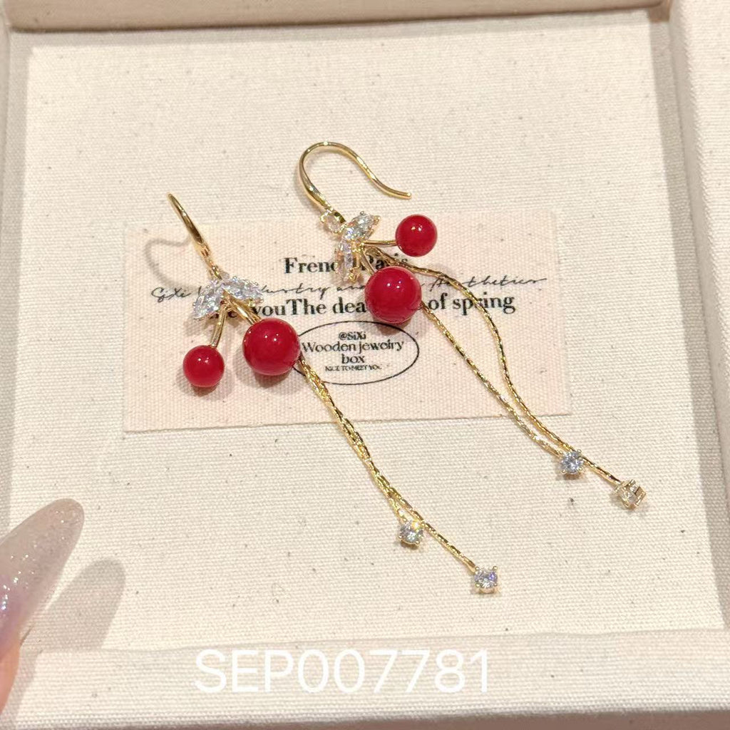 Gentle Style Tulip Tassel Necklace, Exquisite Luxury Clavicle Chain, Sweet Elegant Pendant Jewelr