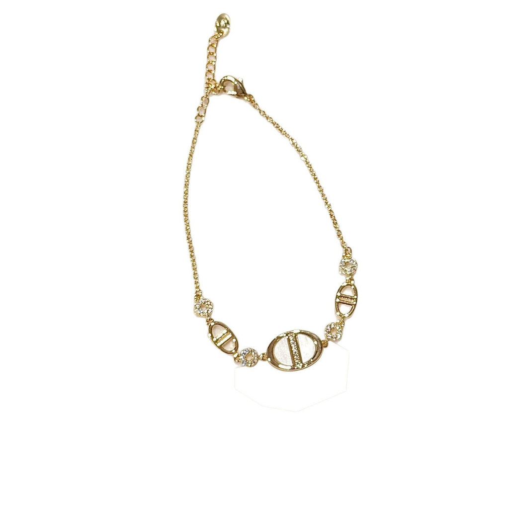 French Style Zircon Bracelet, Luxury Elegant Bangle, Niche Exquisite Fashion Hand Jewelry for Women
