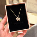 Sparkling Zircon Flower Necklace Luxury Elegant Fashion Jewelry for Women