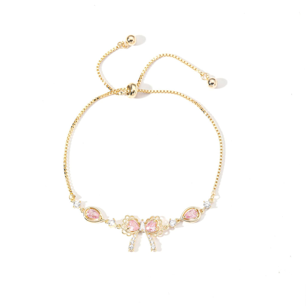 Bow Lace Trim Bracelet, Elegant Sweet Dainty Jewelry for Ladies