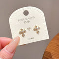 New Arrival Full Sparkle Cubic Zirconia Cross Stud Earrings, Minimal Luxury Niche Designer All-Match Elegant Daily Wear Ear Studs for Women