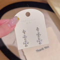 3 Pairs Cross Stud Earrings Set, Luxury Dainty Sweet Cool Style Earrings, All-match Daily Commute Jewelry
