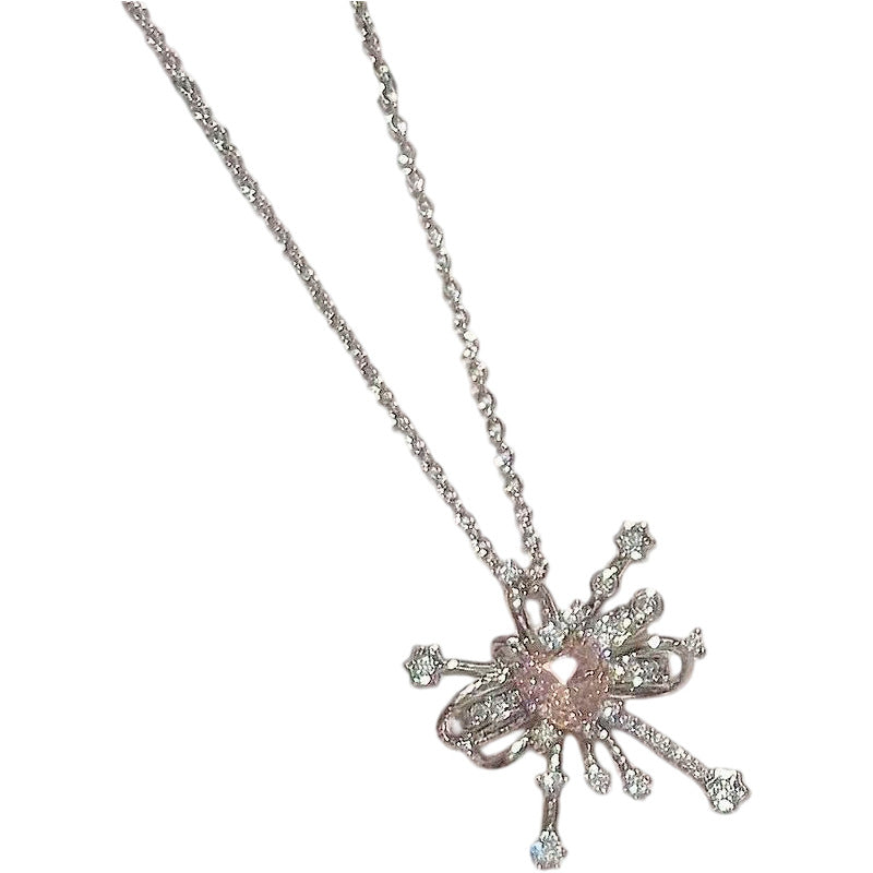 Magic Fireworks Necklace, Cute Girlish Luxury Niche Clavicle Chain, Sweet Elegant Versatile Pendant Necklace