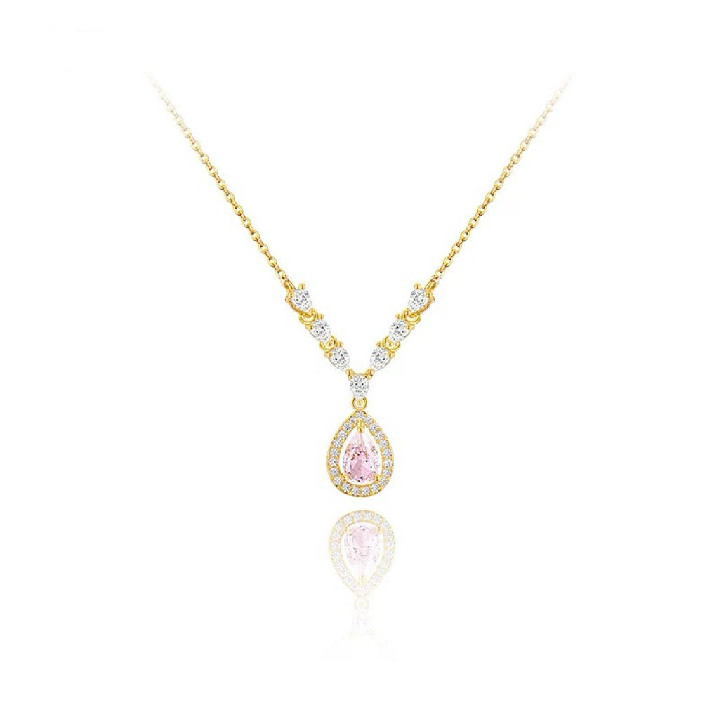 Minimalist Water Drop Clavicle Chain, Elegant Daily Neck Jewelry