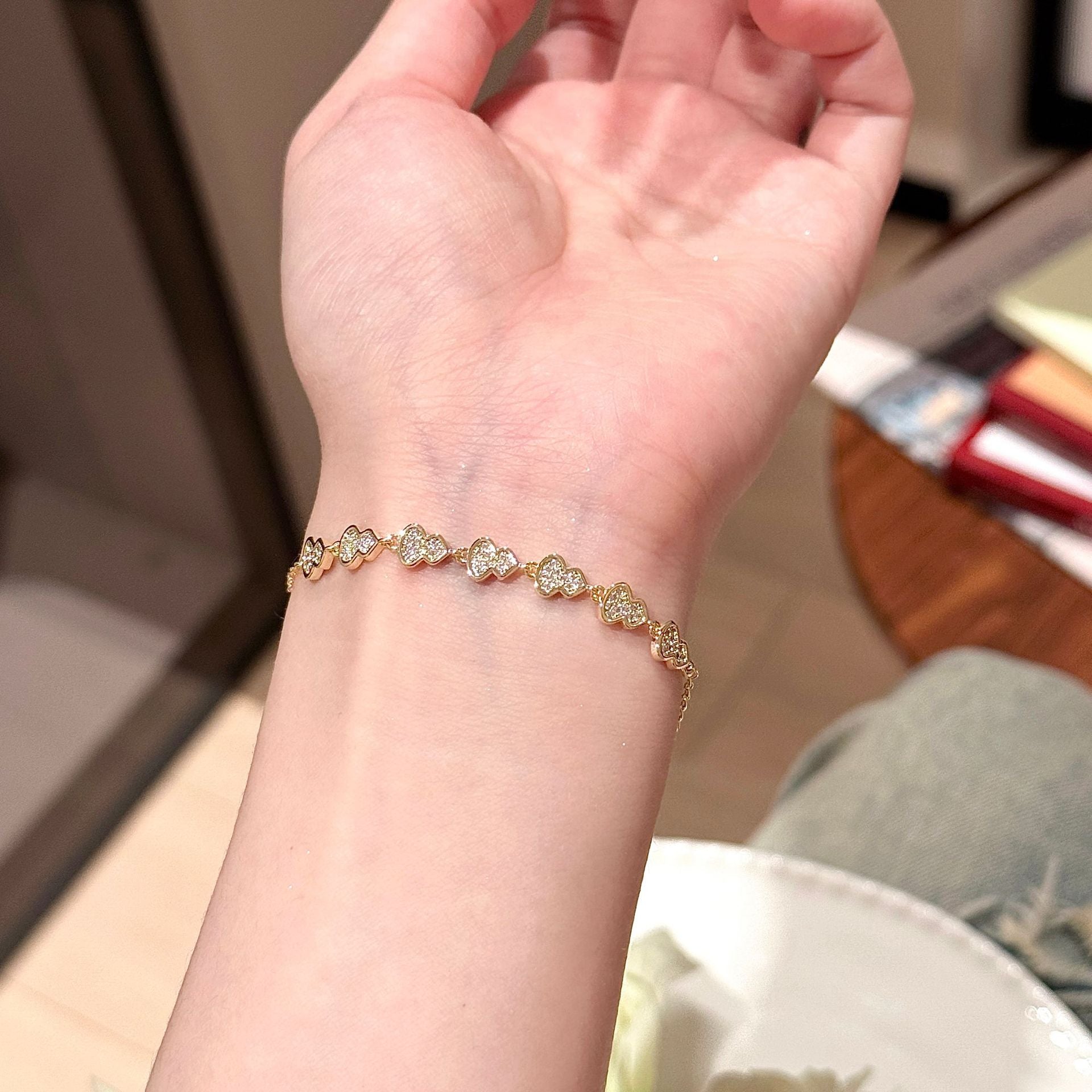 Gourd Bracelet, Niche Exquisite Full Diamond Hand Jewelry, Minimalist Light Luxury Versatile Women Wrist Chain