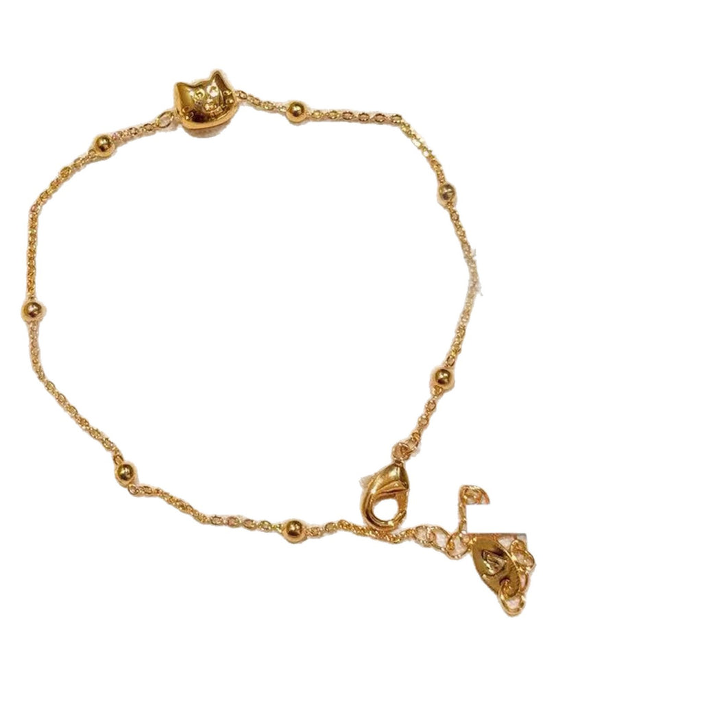 Cute Cat Charm Bracelet, Korean Style Luxury Delicate Wrist Jewelry, Niche All-match Fashion Bracelet